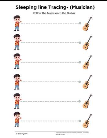 Trace Musician In Horizontal Line