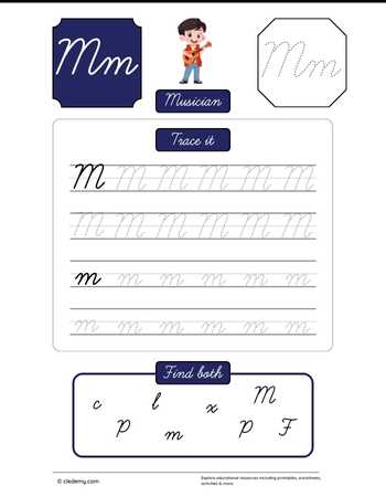Cursive Letter M for Musician