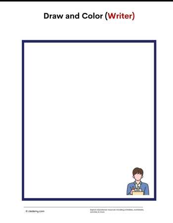 Draw and Color the Writer