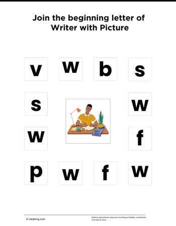 Join the Letter Matching with Writer