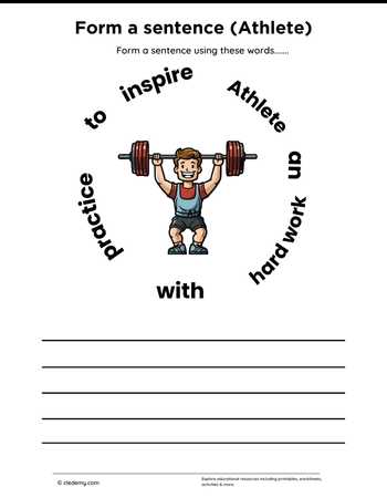 Form a sentence (Athlete)