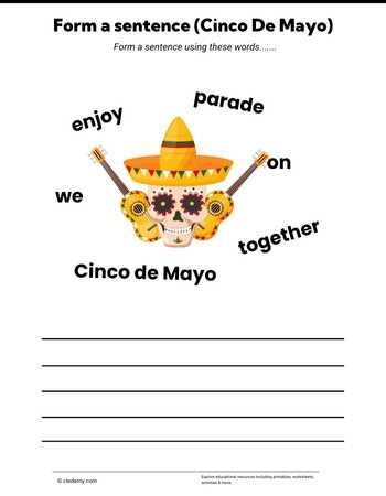Form a sentence (Cinco De Mayo)