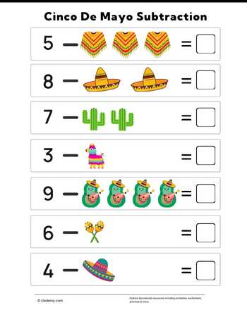 Cinco De Mayo Subtraction
