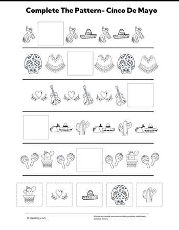 Complete The Pattern- Cinco De Mayo