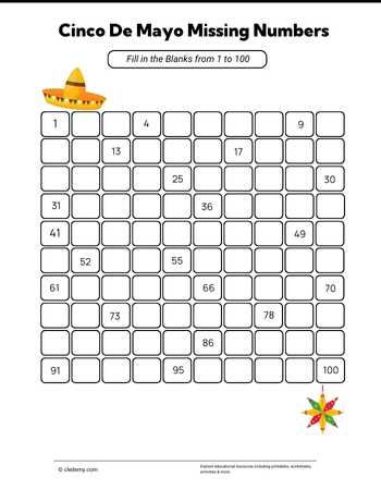 Cinco De Mayo Missing Numbers