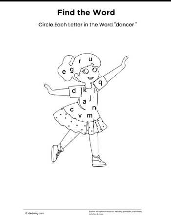 Find the word- Dancer