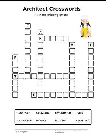 Architect Mini Crosswords Puzzle