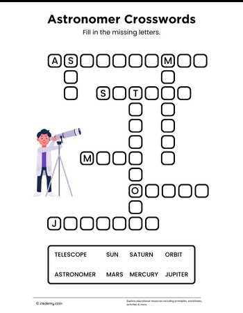 Astronomer Mini Crosswords Puzzle