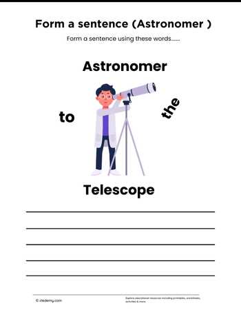 Form a sentence (Astronomer)