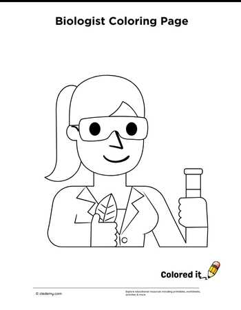 Biologist - Coloring Page