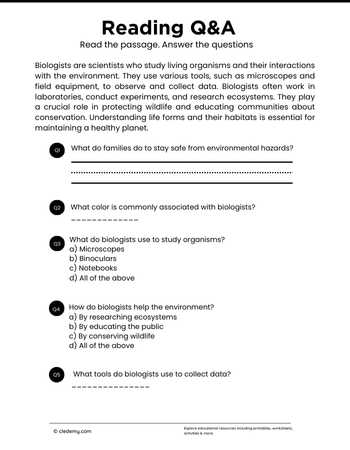 Read and Answer-Biologist