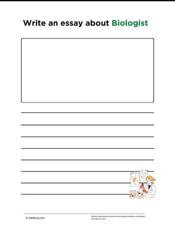 Write an Essay About Biologist
