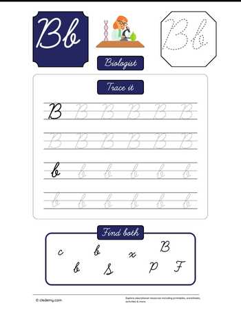 Cursive Letter B for Biologist