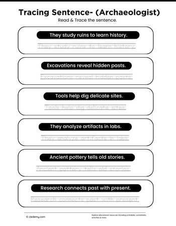 Tracing Sentence - Archaeologist