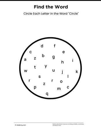 Find the word- Circle