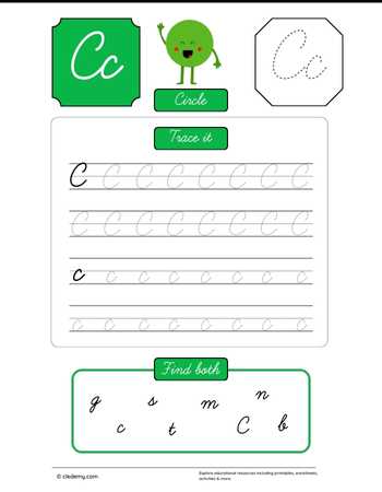 Cursive Letter C for Circle