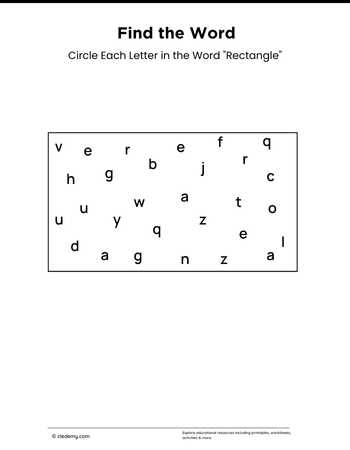 Find the word- Rectangle