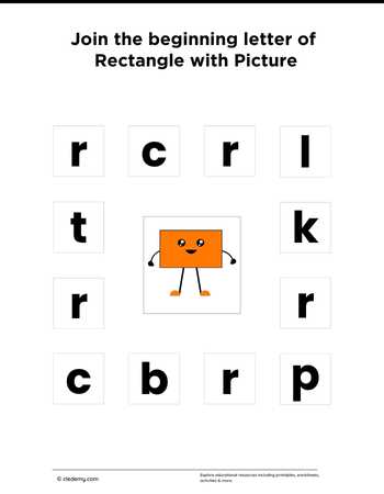 Join the Beginning Letter of Rectangle with Picture