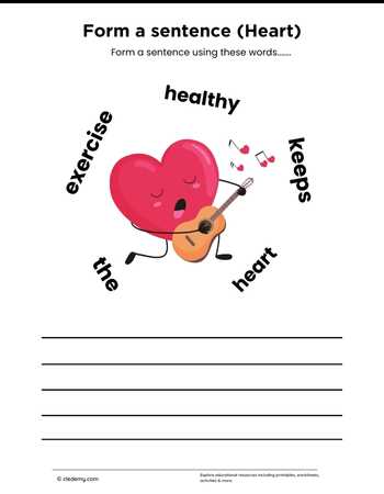 Form a sentence Heart