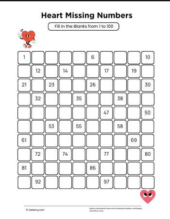 Heart Missing Numbers