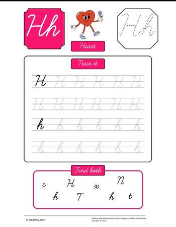 Cursive Letter H for Heart