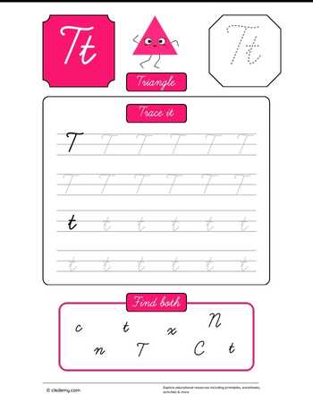 Cursive Letter T for Triangle