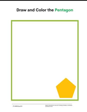 Draw and Color the Pentagon