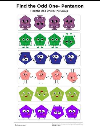 Find the Odd One- Pentagon