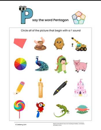 Circle the Picture- Pentagon