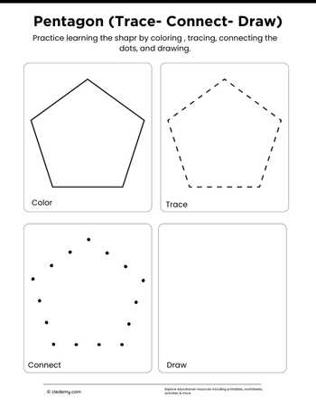 Tracing and Drawing Pentagon Connection