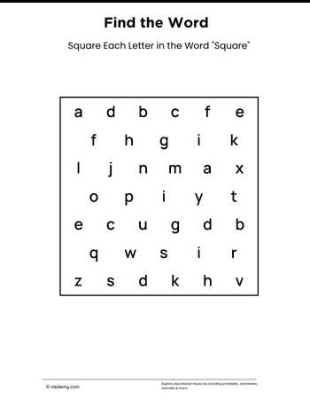 Find the word- Square