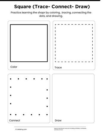 Tracing and Drawing Square Connection