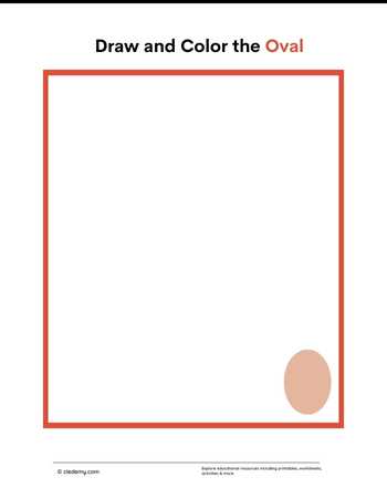 Draw and Color the Oval