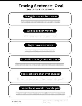 Tracing Sentence - Oval