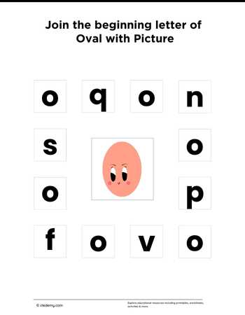 Join the Beginning Letter of Oval with Picture
