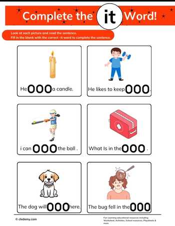 Complete the- It Words