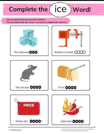Complete the-Ice Words