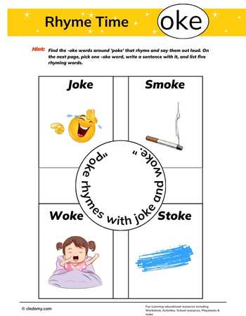 Rhyme Match With- Oke Words