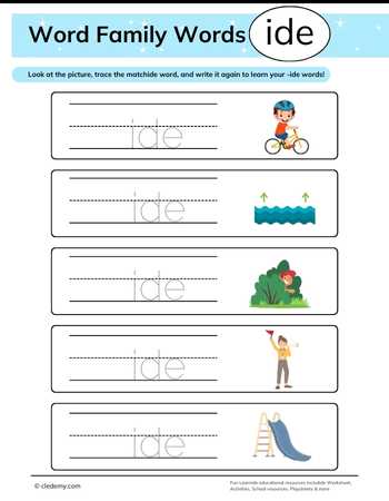 Trace, Write, and Learn Ide Words