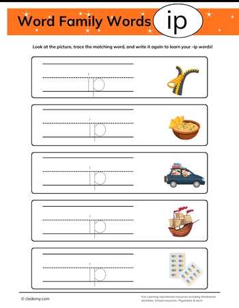 Trace, Write, and Learn- Ip Words
