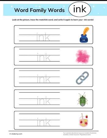 Trace, Write, and Learn Ink Words