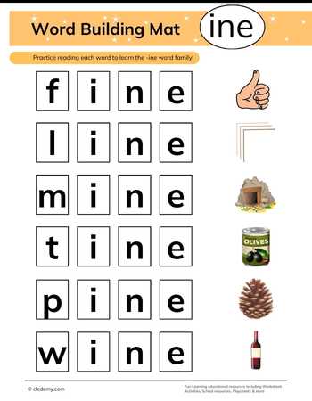 Ine Words Building Mat