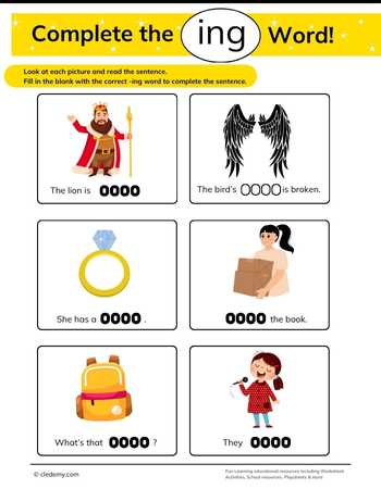 Complete The- Ing Words