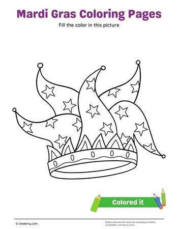 Mardi Gras Coloring Pages