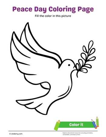 Peace Day Coloring Page
