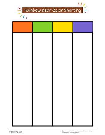 Rainbow Bear Color Shorting