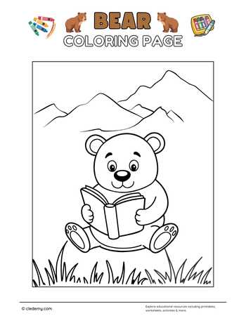 Bear- Coloring Page