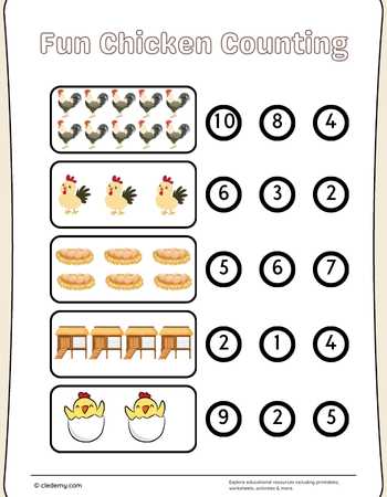 Fun Chicken Counting for Kids