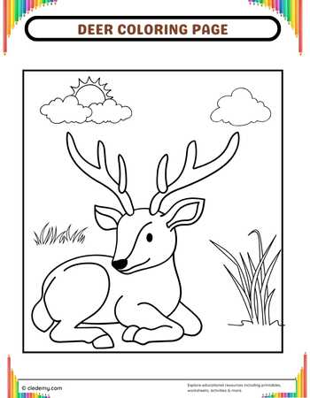 The Deer - Coloring Page