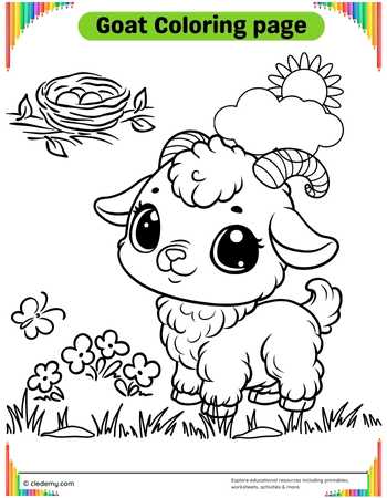 Goat Coloring Page